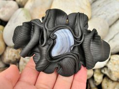 MALACHITE, Broche de cheveux