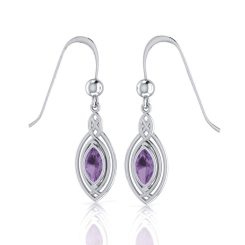 SILVER AMETHYST EARRINGS, Ag 925