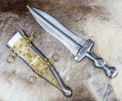 PUGIO, Roman dagger, Pompeii type with scabbard