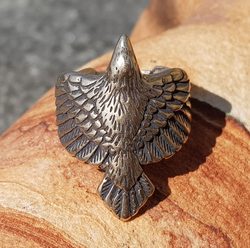 CORVUS, corbeau, anneau, bronze