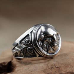 TRIGLAV Slavic Ring Silver 925