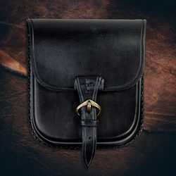 GENTLEMAN, Leather Belt Bag - noir