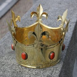 REX, Medieval Crown, brass