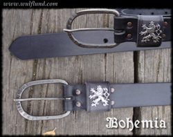 Kingdom of Bohemia, exclusive leather belt, black