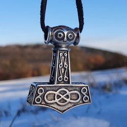 THOR HAMMER - Mjöllnir, massive pendant, silver