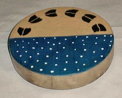 SHAMAN INDIAN DRUM, MOTHER EARTH AND THE SKY 40 cm