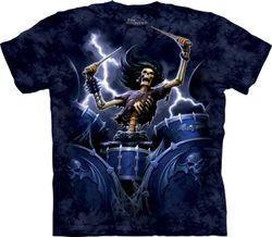 Death Drummer - Fantasy Shirt Skulbone, The Mountain
