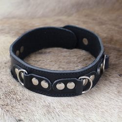 Leather collar lined with soft felt
