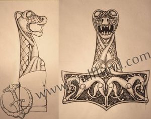 MARTEAU DE THOR - OSEBERG, pendentif, argent