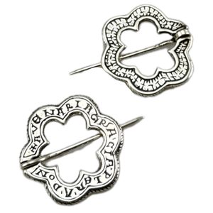 BROCHE MÉDIÉVALE, année 1300, France ou Angleterre, argent 925/1000