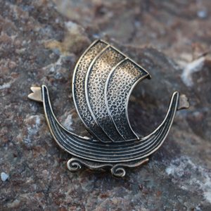 DRAKKAR, Viking Ship, amulet, bronze