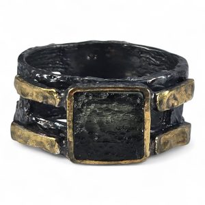 PETR VOK, moldavite, silver ring, Ag 925/1000, 12 g