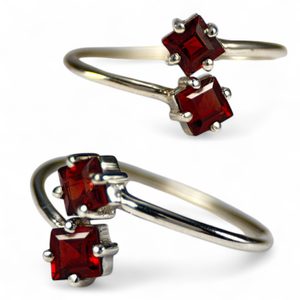 GORDICA, bague, grenat argent 925/1000