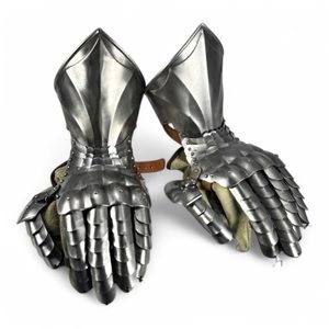 MEDIEVAL FINGER GAUNTELTS, for sword fight, polished, czech top quality