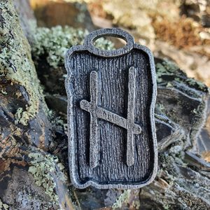 HAGALAZ Runic Pendant zinc