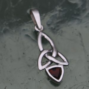 KIRA - boucles d'oreilles, grenat, argent
