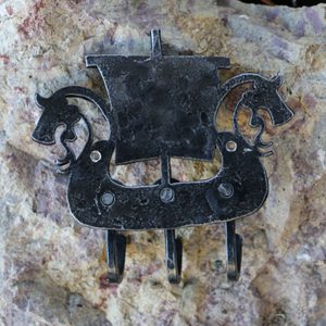 DRAKKAR - Navire viking, crochets forgés / porte-clés