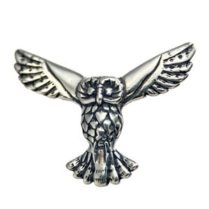 Flying owl, silver sterling talisman