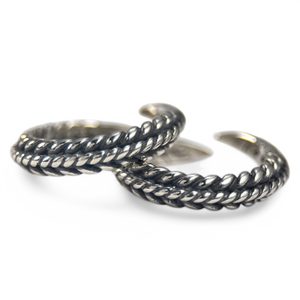 Wikinger-Ring gestrickt, Silber, Ag 925