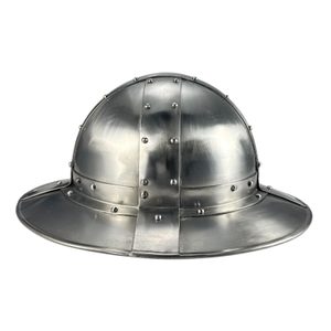 Chapeau de fer avec rubans, 14e siècle, 1,6 mm d'acier