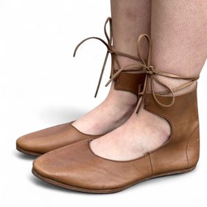Leather medieval women's shoes