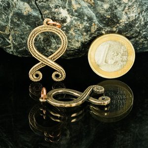 TROLL CROSS, Odal Rune, pendant, bronze