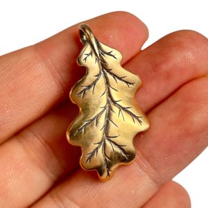 OAK LEAF, pendant, bronze