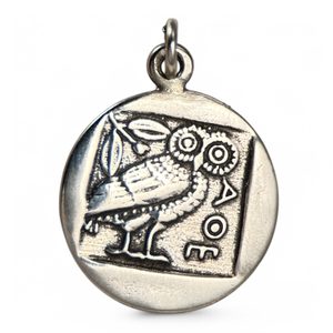 Athenian Tetradrachm, pendant, silver, reproduction