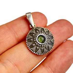 SLAVIC, silver pendant, Moldavite, Ag 925/1000