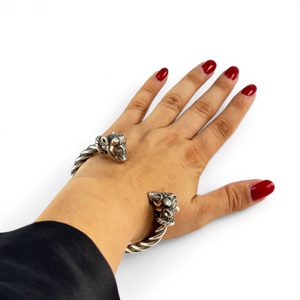 Keltisches Stierarmband, Trichtingen, massiv Silber 925