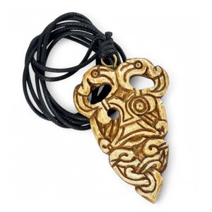 ODIN, pendant, carved, horn
