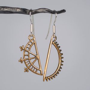 BEAIVI and MANO, Saami Sun and Moon, jewellery set, bronze