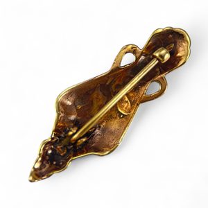 VIKING RAVEN BROOCH, Oland, Sweden, bronze brooch