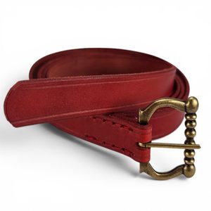 Red Medieval Leather Belt