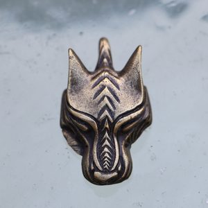 WARG Norse Wolf Viking Pendant, zinc antique brass