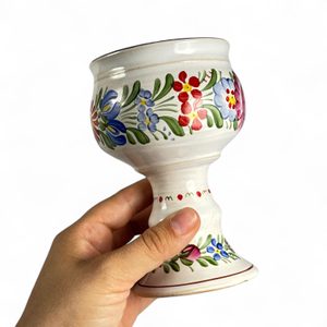 GOBLET Chod Pottery from Bohemia, hand painted