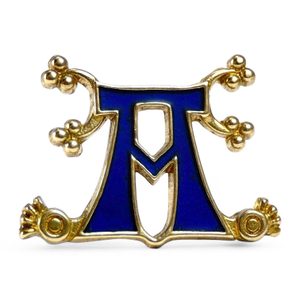 Medieval decorative belt rivet, France, 14th century brass