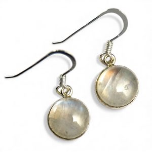 Rainbow silver moon earrings, Ag 925/1000