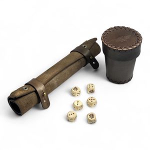 FARKLE, board game, oakwood dice with cup and dice tray,Kingdom Come: Deliverance