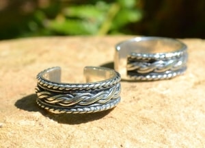 KNOTTED STERLING NORSE RING