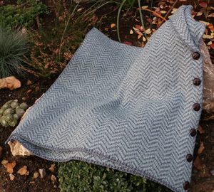 GORMELIA Herringbone Merino Wool Irish Poncho