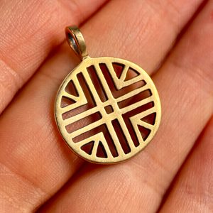 SUN SYMBOL VI, bronze pendant