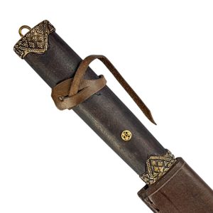HJÖRTUR, Viking seax knife, damask