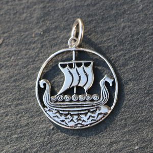 DRAKKAR, Wikingerschiff, Anhänger Ag 925