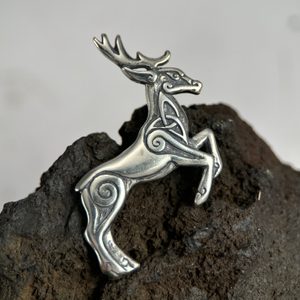 Cerf celtique - Herne, pendentif en argent