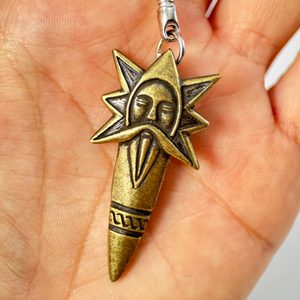 Perun key ring, zinc old brass