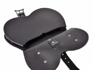 Sacoche médiévale en cuir, Fleur de Lis