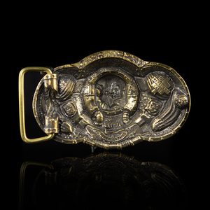 ALIEN, belt buckle, brass