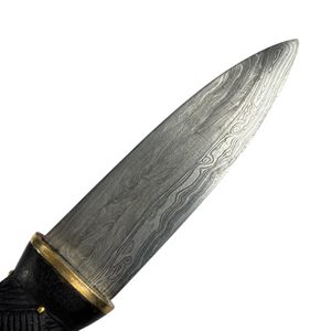 Sgian Dubh, schottisches Messer - Damaszenerstahl