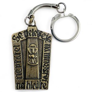 Hussite Pavise Shield, keychain, old brass